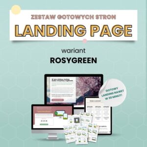 szablony landing page rosygreen