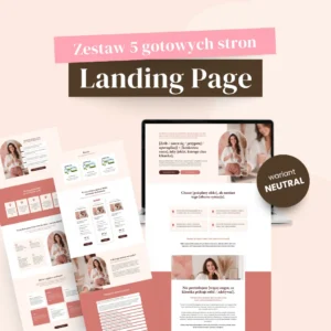 Zestaw gotowych stron landing page - Neutral